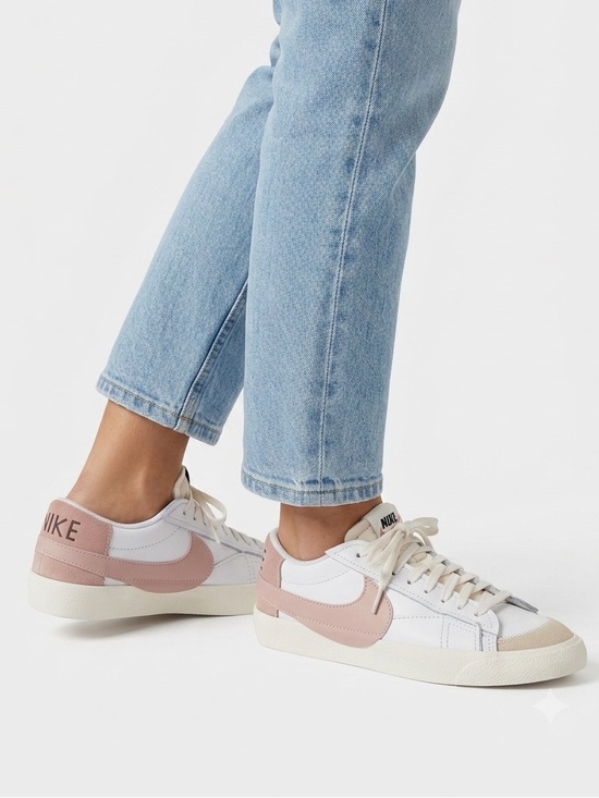 Nike Shoes - Nike Blazer White Low-Top ‘77 Jumbo Sneakers in White/Rose Whisper/Pink Oxford